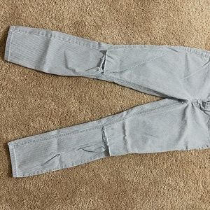 Hollister, size 5, light blue, white stripes, skinny jeans
